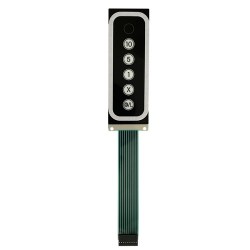 100106W05 preset membrane keypad, 5 keys